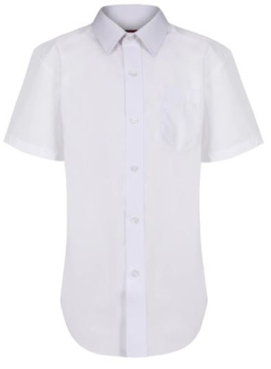 School Shirt - Short Sleeve - White (Twin Pack)